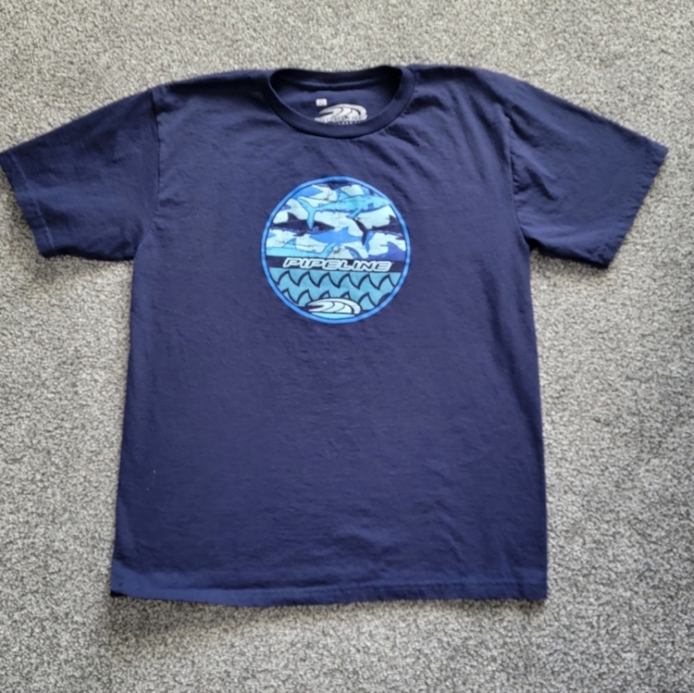 Blue Graphic Shark T-Shirt